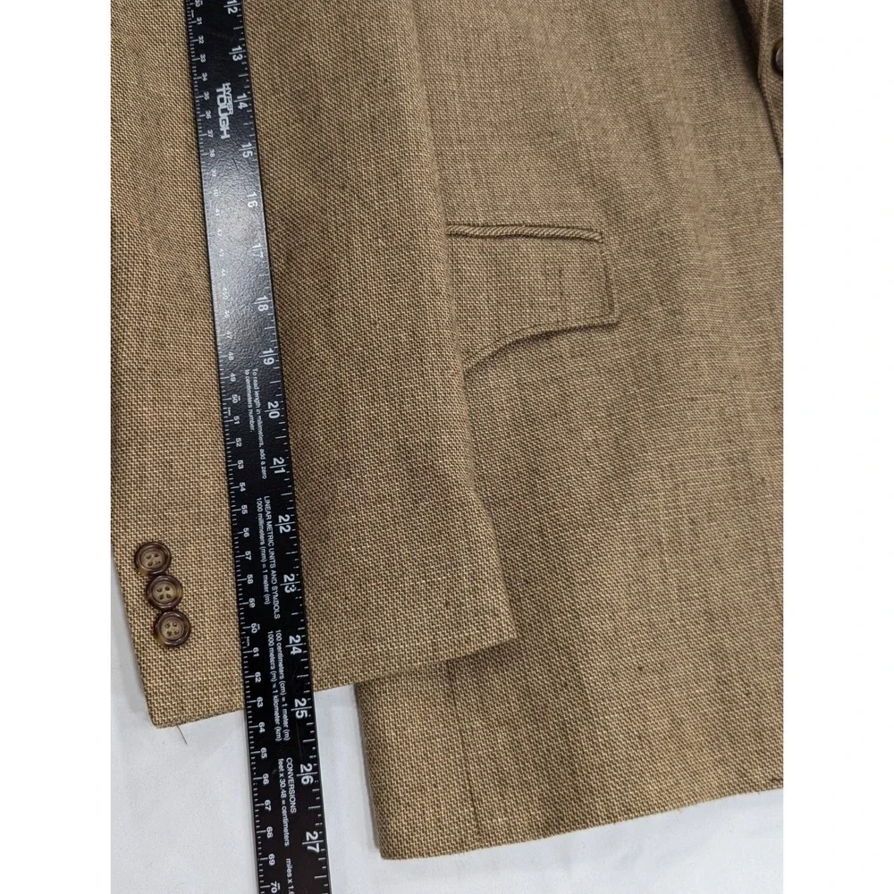 Circle S Blazer Sport Coat Western Yoke 100% Silk Burlap Heavy Blazer 42R 44